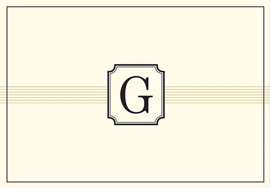 Premium Monogram Notecards - Choose Letter