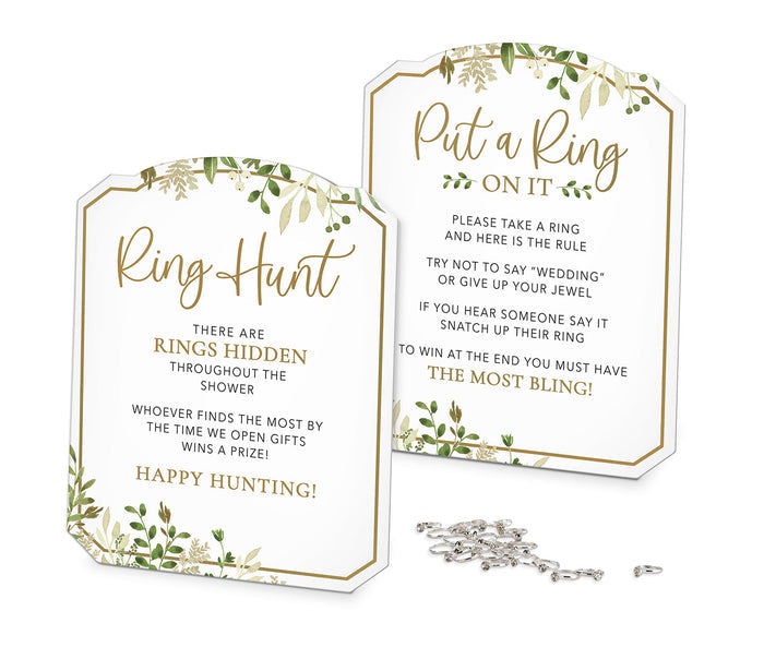 Put a Ring on It and Ring Hunt Bridal Shower Games (25 rings)