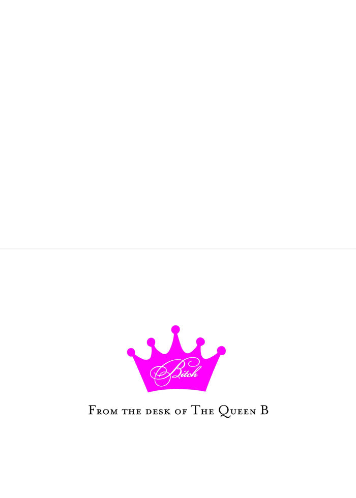 Queen Bitch  - 12 ct. Folded Notecards gift set