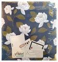 Recipe Binder - Navy with White Flowers