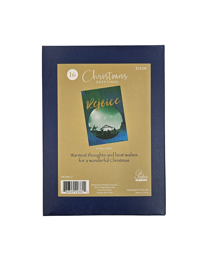 Rejoice - Religious Premium Boxed Holiday Cards - 16ct.