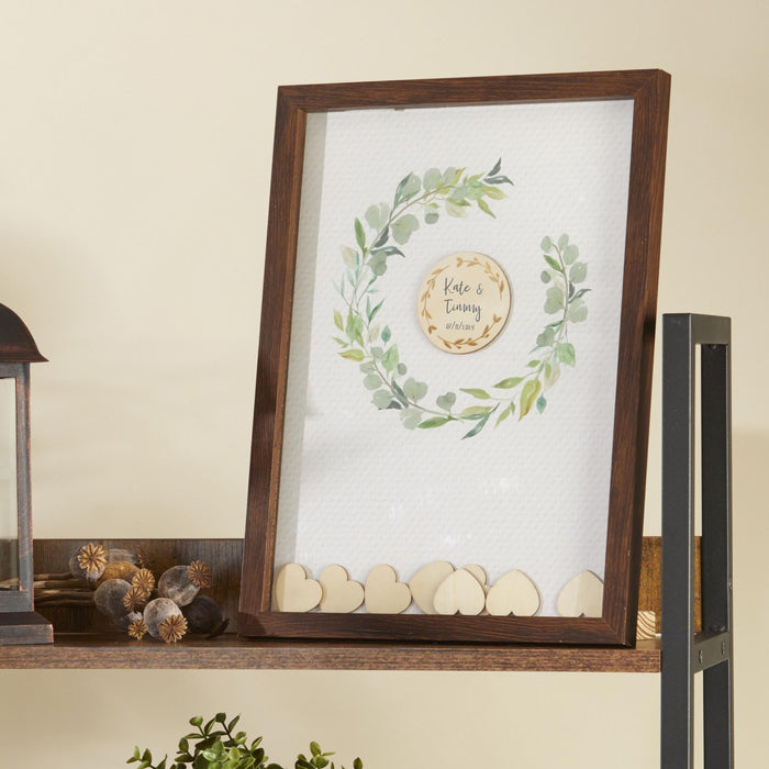 Rustic Garden Guest Book Alternative Set with 75 Wood Hearts