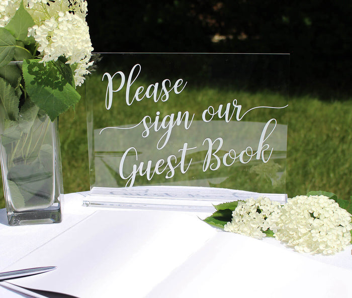 Set of 3 Clear Acrylic Wedding Signs