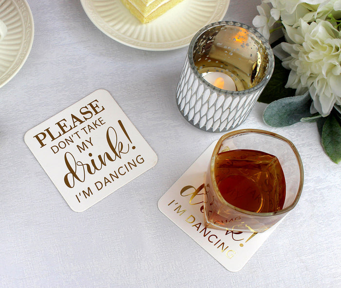 Set of 36 Don't Take My Drink Coasters