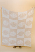 ShellCheck Plush Throw - Sand + Tan