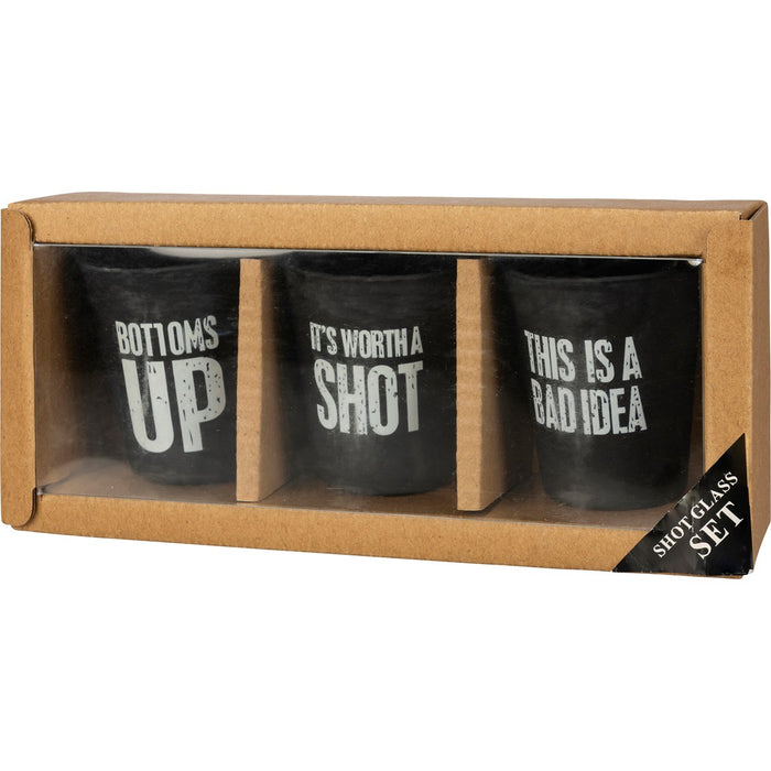 Shot Glass Gift Set - Bottoms Up