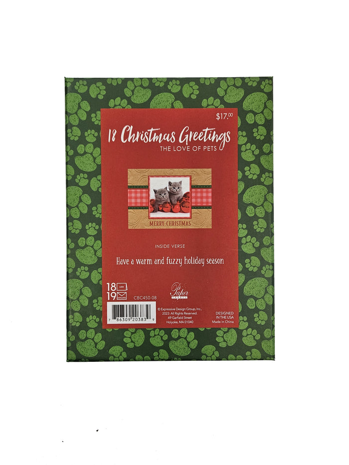 Silver Kittens - Premium Boxed Holiday Cards - 18ct.