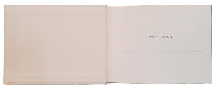 Simple White Linen Guest Book