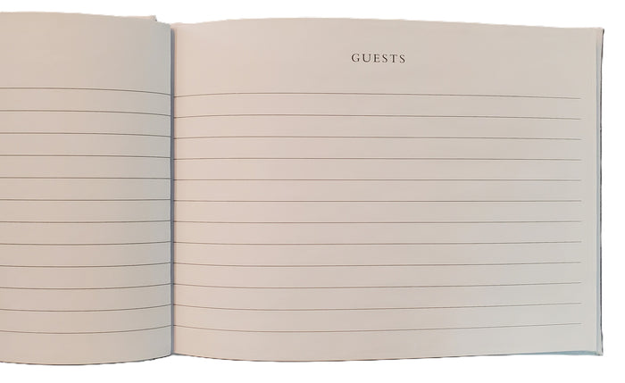 Simple White Linen Guest Book
