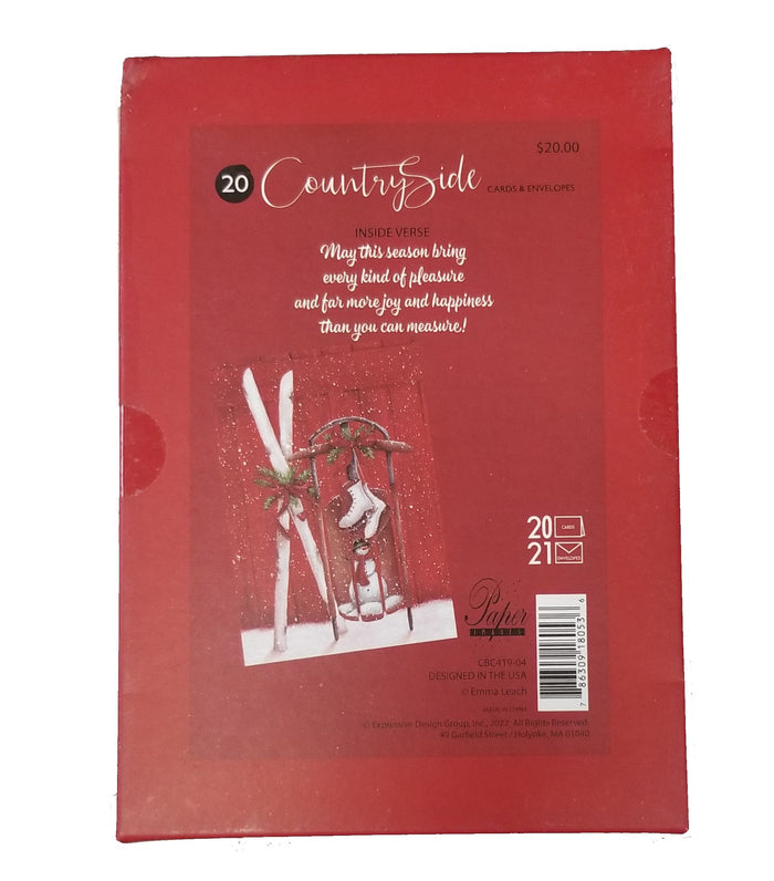 Snow Day - Country Christmas Boxed Card Set -  20ct