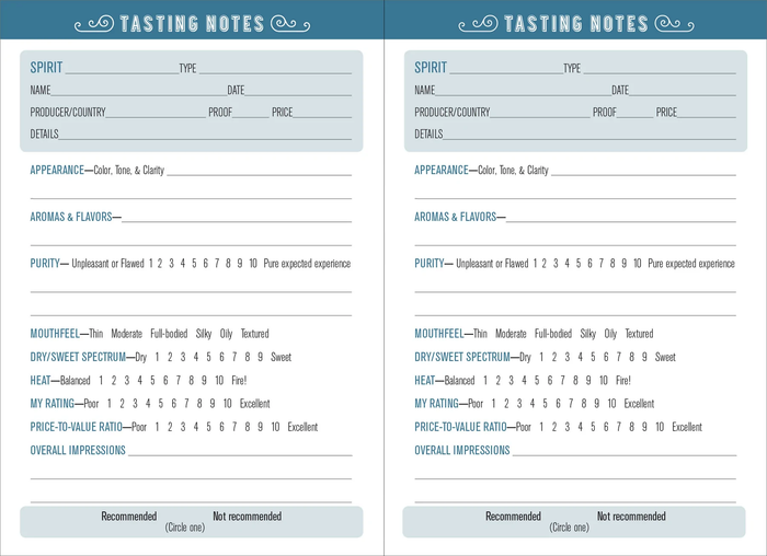Spirits Tasting Journal