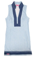 SS Tunic Dress Searsucker Blue
