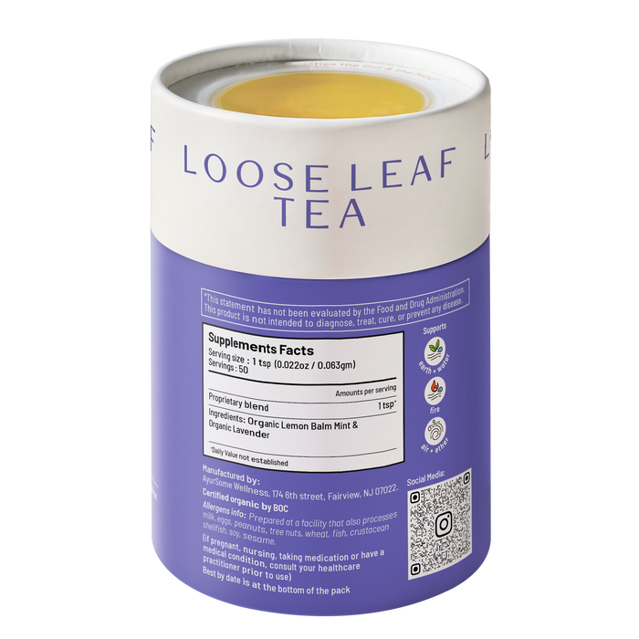 Stress-Me-Not Tea | Organic Lemon Balm, Lavender Tea Blend