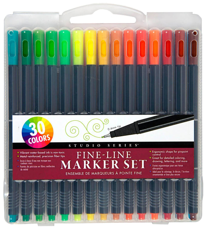 Studio Series Fine-Line Markers - Set of 30