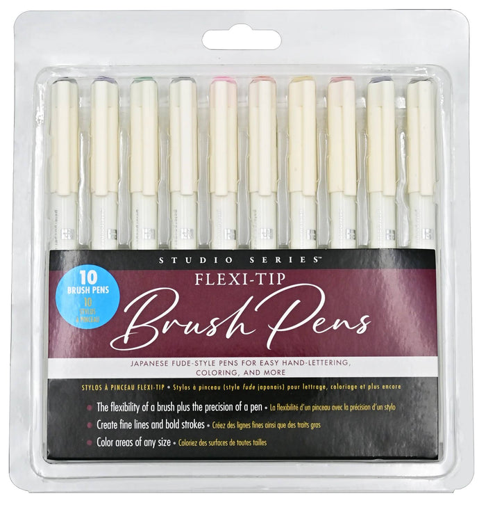 Studio Series Flexi-Tip Brush Pens - Set of 10
