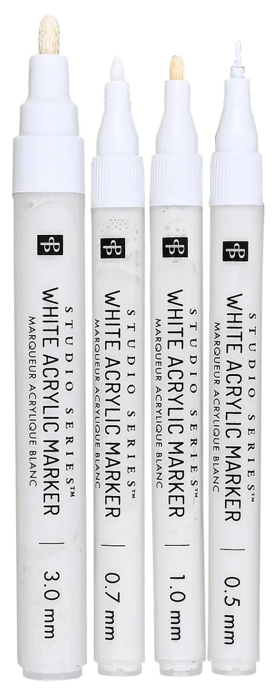 Studio Series White Acrylic Markers - Set of 4