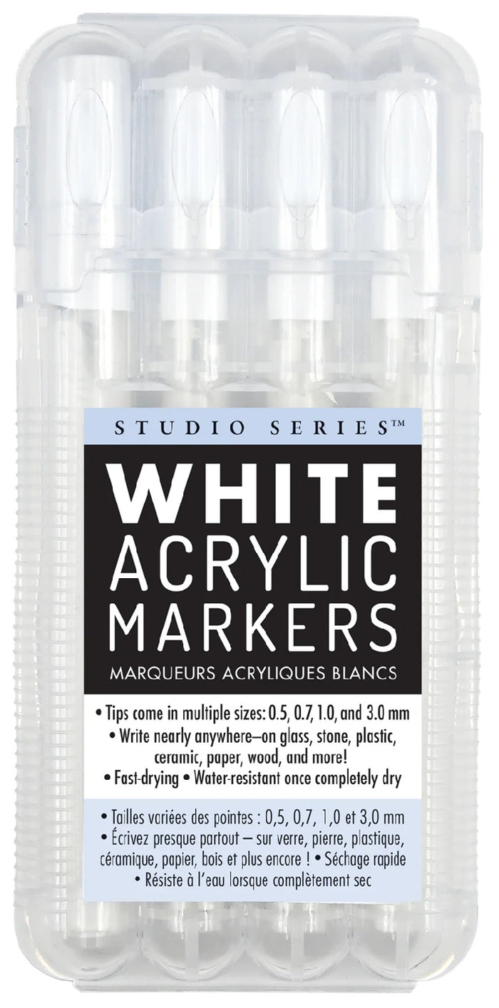 Studio Series White Acrylic Markers - Set of 4