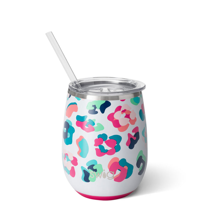 Swig Stemless Wine Cup Party Animal 14 oz
