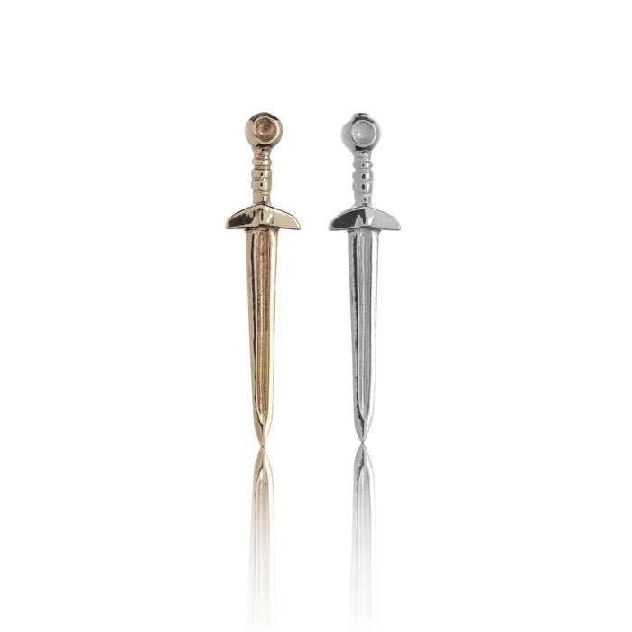 Sword of Doom Stud - 9ct Yellow Gold