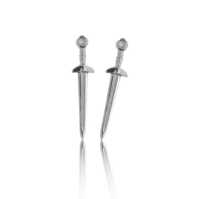 Sword of Doom Studs - Sterling Silver