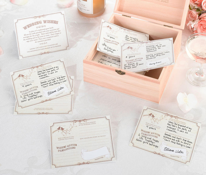 Tan Wedding Wishes Cards - 48 ct.