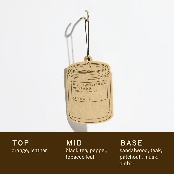 Teakwood + Tobacco Car Fragrance