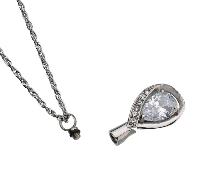 Tear Drop Sympathy Memorial Necklace Jewelry