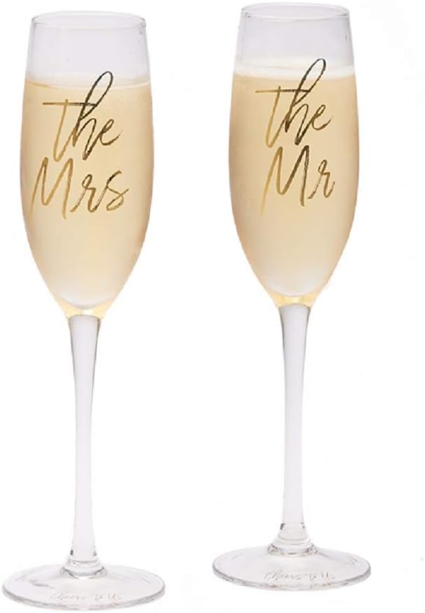 The Mr. & The Mrs. Toasting Flutes Set