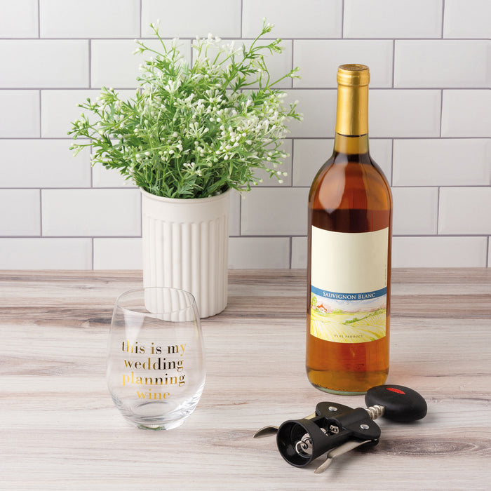 This Is My Wedding Planning Glass -  Stemless Wine Glass