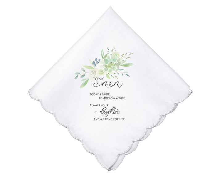 To My Mom Wedding Keepsake Hankerchief