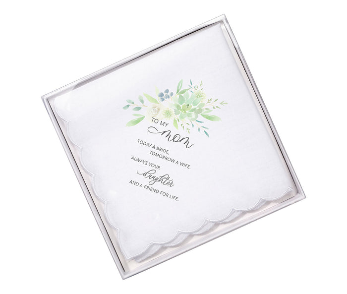 To My Mom Wedding Keepsake Hankerchief