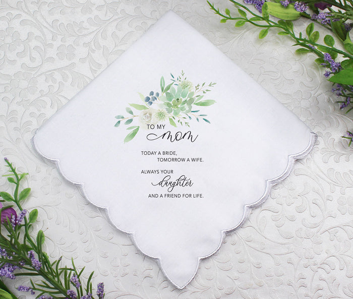 To My Mom Wedding Keepsake Hankerchief