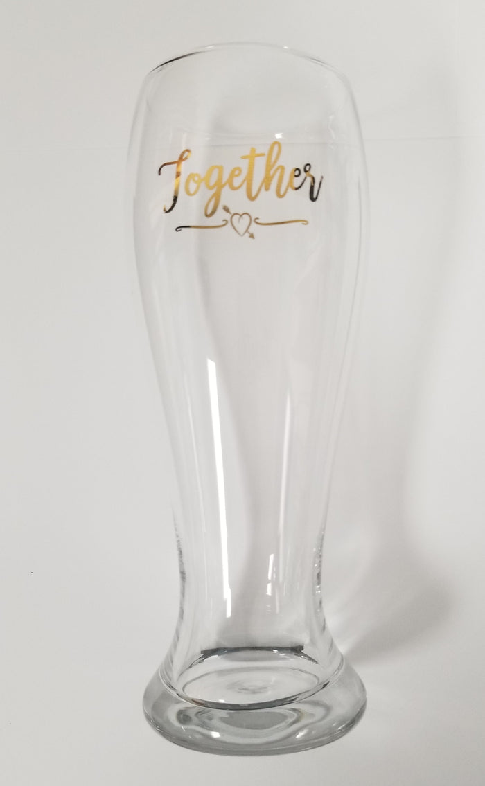 "Together Forever" Toasting Set with Gold Foil