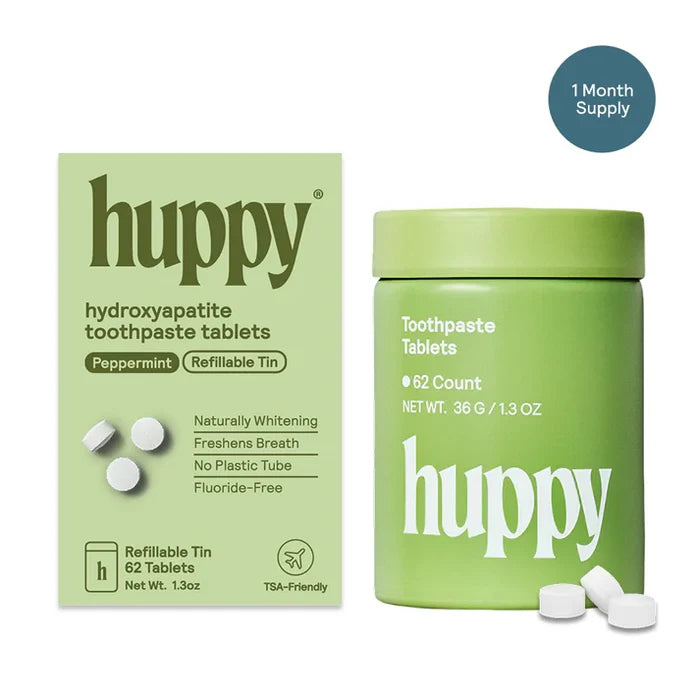 Toothpaste Tablets - Zero Waste Toothpaste - All-Natural, Plastic Free, Refillable, 62 ct.