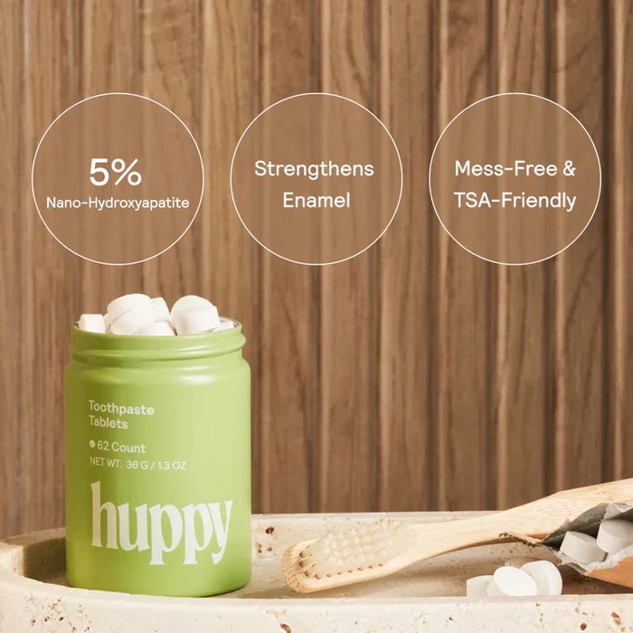 Toothpaste Tablets - Zero Waste Toothpaste - All-Natural, Plastic Free, Refillable, 62 ct.