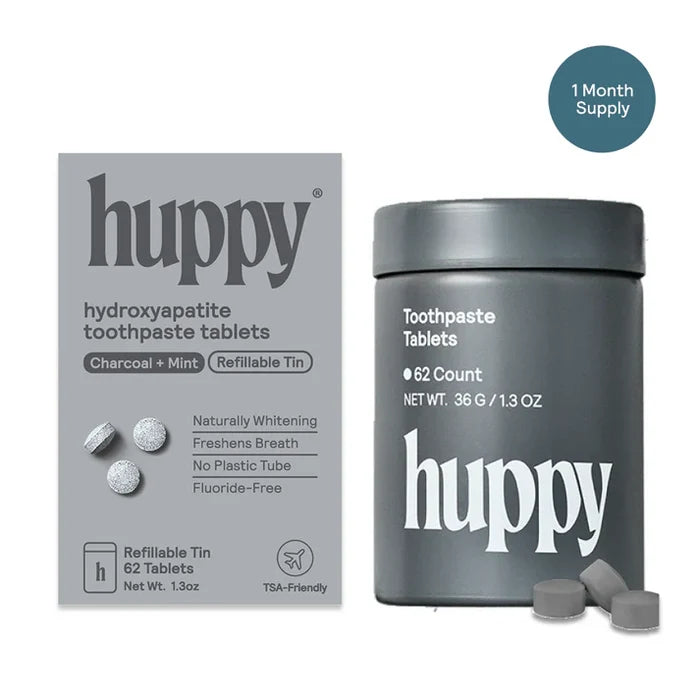 Toothpaste Tablets - Zero Waste Toothpaste - All-Natural, Plastic Free, Refillable, 62 ct.