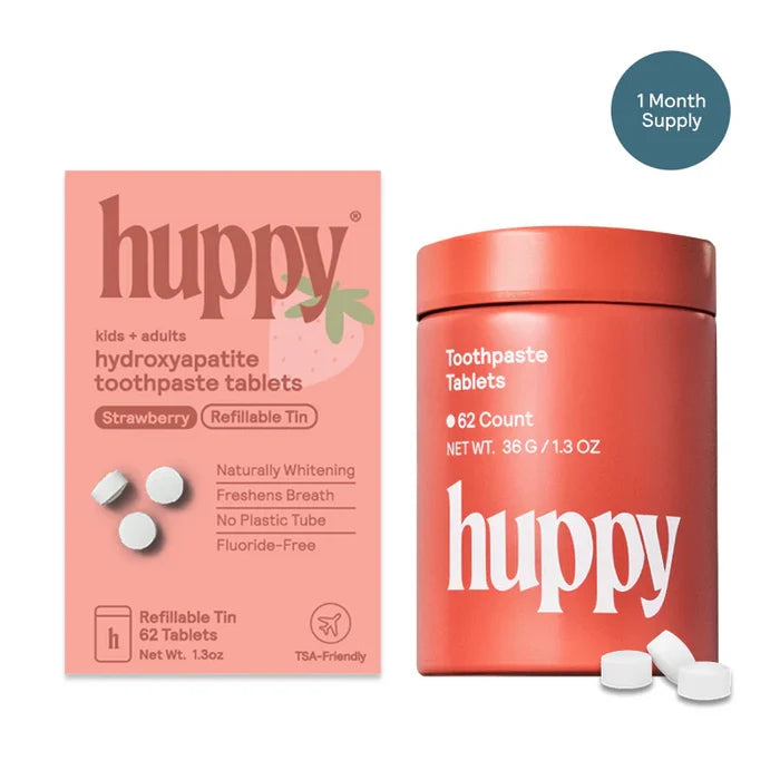 Toothpaste Tablets - Zero Waste Toothpaste - All-Natural, Plastic Free, Refillable, 62 ct.