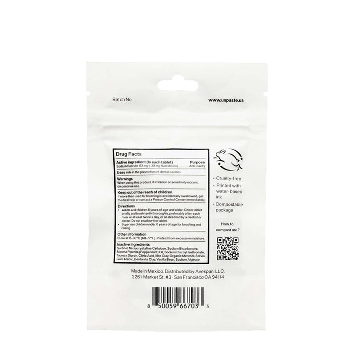 Toothpaste Tablets w/ Fluoride - Mint