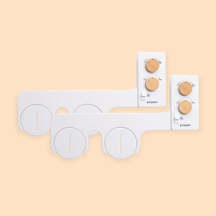 2 Pack White/Bamboo