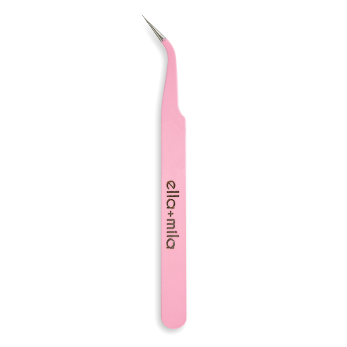 Pink curved-tip precision tweezer – ella+mila Tweezer