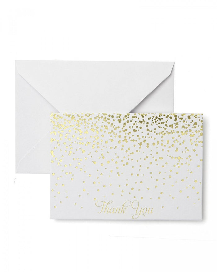 Value Pack Thank You Cards - 40 count - Gold Foil with Dots