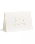 Value Pack Thank You Cards - 50 count - Gold Foil Heart and Arrows