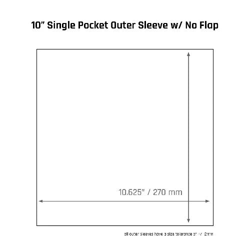 Vinyl Storage Solutions 10" Single Pocket Outer Sleeves w/ No Flap - 4mil (25 pack)
