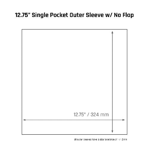 Vinyl Storage Solutions 12.75" Single Pocket Outer Sleeves w/ No Flap - 4mil  (25 pack)