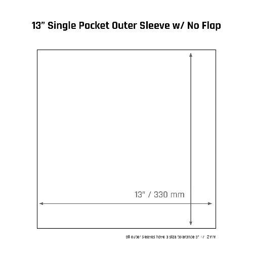 Vinyl Storage Solutions 13" Single Pocket Outer Sleeves w/ No Flap - 4mil (25 pack)