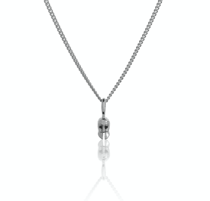 Warrior Helm Pendant - Sterling Silver