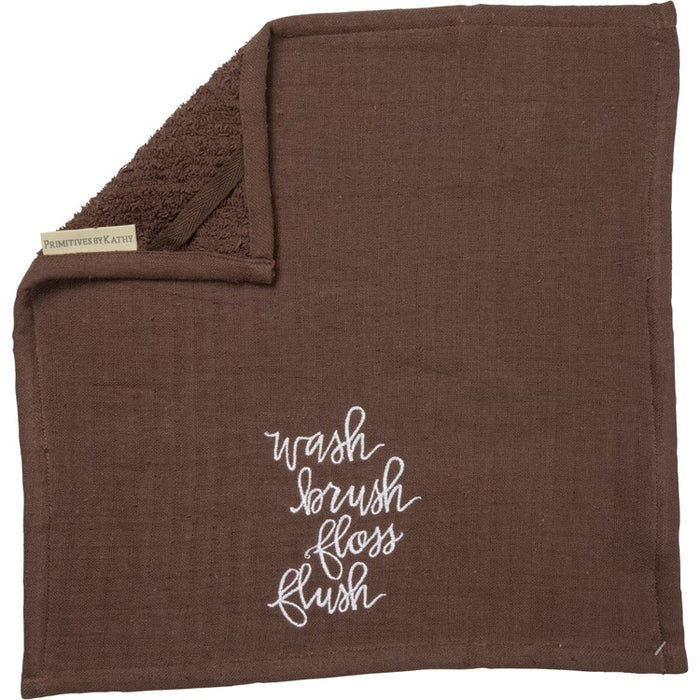 Washcloth - Wash Brush Floss Flush