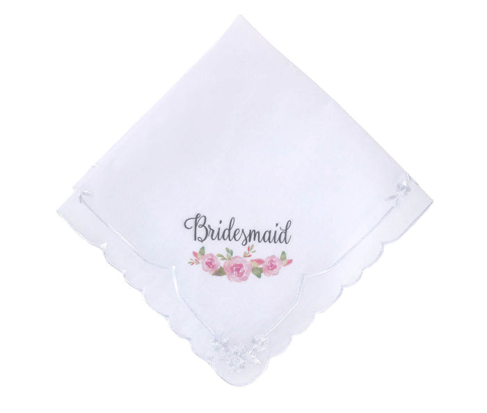 Watercolor Floral Bridesmaid Keepsake Hankie