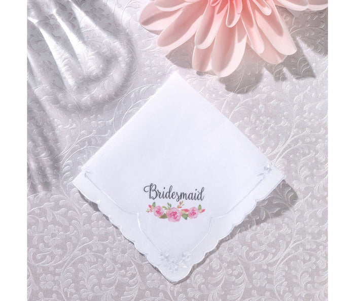 Watercolor Floral Bridesmaid Keepsake Hankie