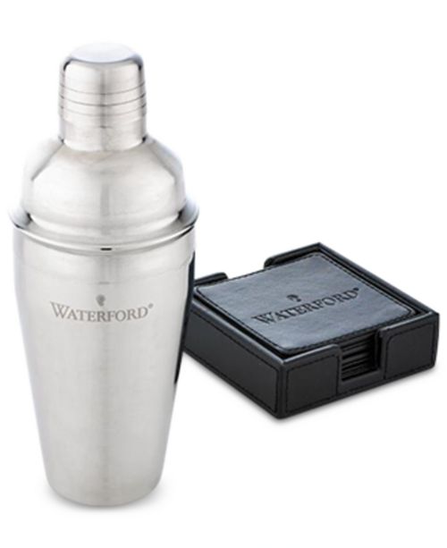 Waterford Cocktail Shaker and Coaster Set